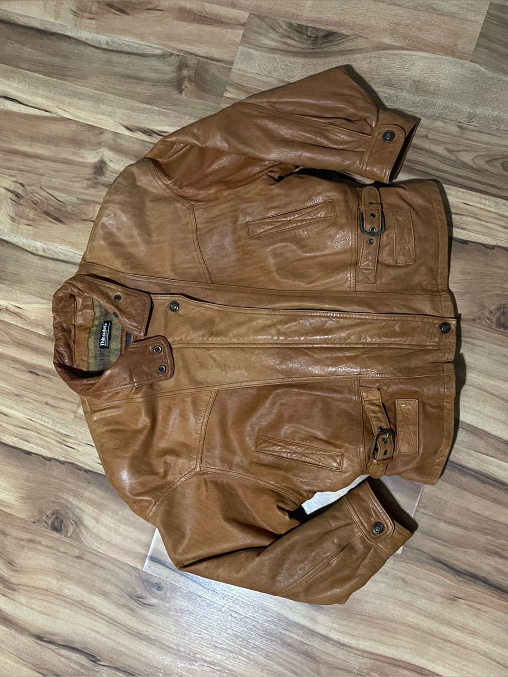VTG 90s Wilsons Adventure Bound Leather Bomber Jacket-Distressed Brown L